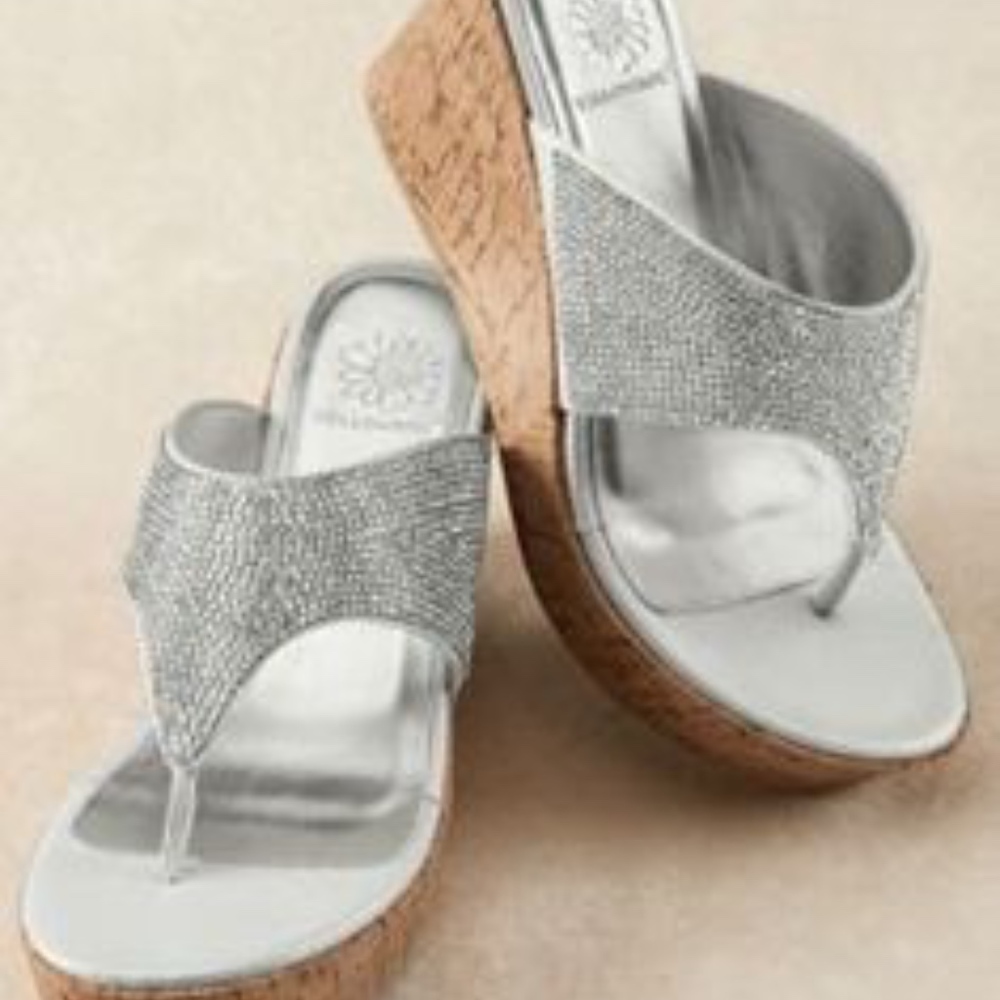 ISO THESE Wedge Sandals"Shine On"Soft Surroundings